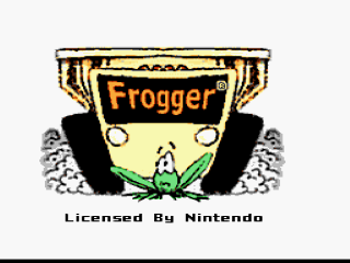 Frogger title screen for Super Nintendo